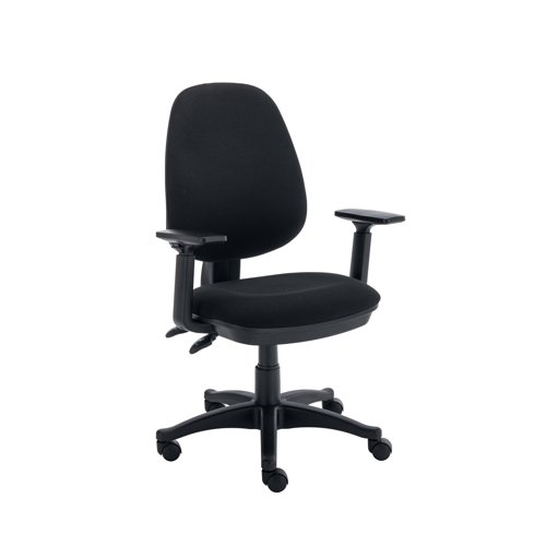 Two Lever Sheaf Operator Chair Black with Adjustable Arms KF800372