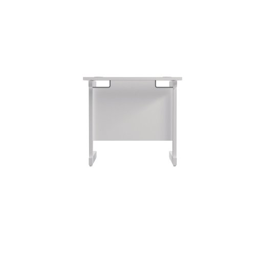 Jemini Single Rectangular Desk 800x600x730mm White/White KF800379