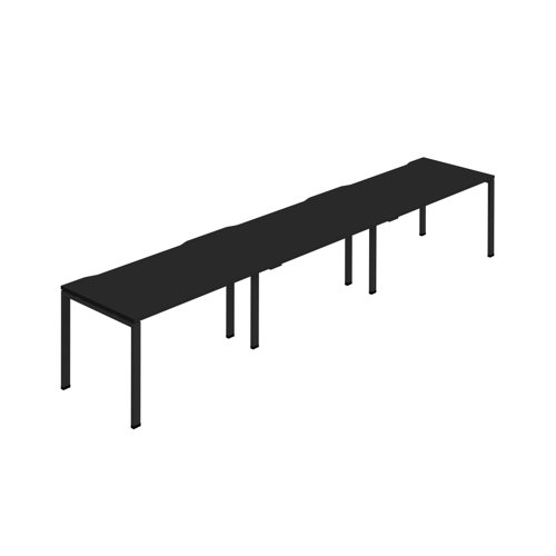 Jemini Three Person Bench Desk 1400x800mm Black (Set of 3) KF800402