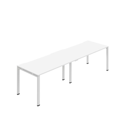 Jemini Two Person Bench Desk 1400x800mm White (Set of 2) KF800464