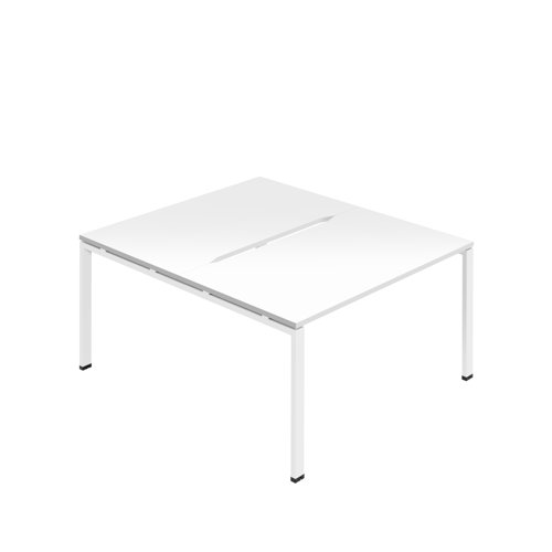 Jemini Two Person Back-to-Back Bench Desk 1200x800mm White KF800598