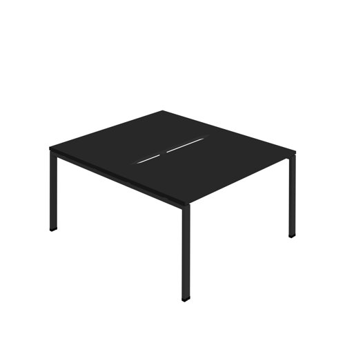 Jemini Two Person Back-to-Back Bench Desk 1400x800mm Black KF800602