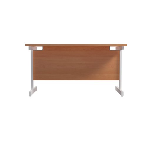 Jemini Single Rectangular Desk 1200x800x730mm Beech/White KF801061