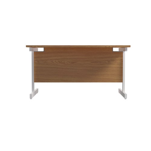 Jemini Single Rectangular Desk 1200x800x730mm Nova Oak/White KF801083