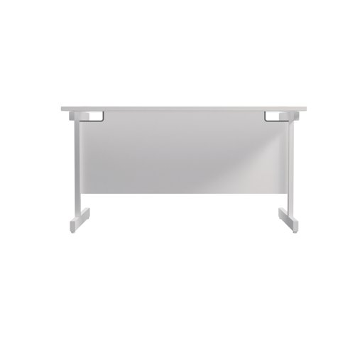 Jemini Single Rectangular Desk 1200x800x730mm White/White KF801099