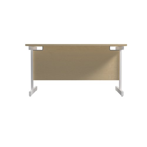 Jemini Single Rectangular Desk 1200x800x730mm Maple/White KF801104