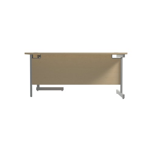 Jemini Radial Right Hand Cantilever Desk 1800x1200x730mm Maple/Silver KF802067