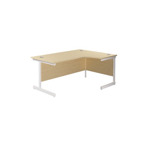 Jemini Radial Right Hand Cantilever Desk 1800x1200x730mm Maple/White KF802185