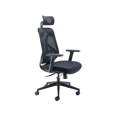 Arista Stealth High Back Chair with Headrest Black KF80304