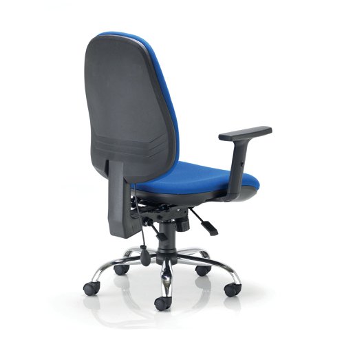 First Arista Aire High Back Ergonomic Operator Chair 675x580x1035-1230mm Blue KF80327 | KF80327 | VOW