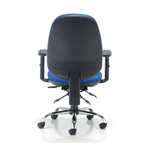 First Arista Aire High Back Ergonomic Operator Chair 675x580x1035-1230mm Blue KF80327 | KF80327 | VOW