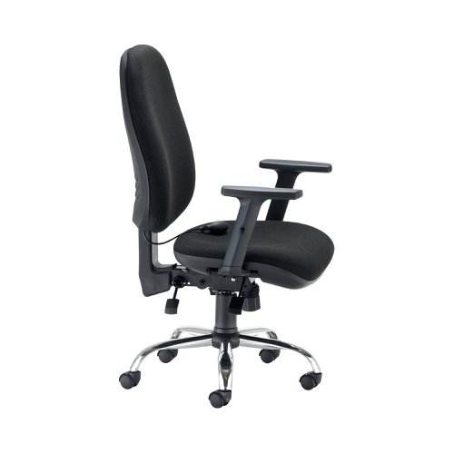 First Arista Aire High Back Ergonomic Operator Chair 675x580x1035-1230mm Black KF80331