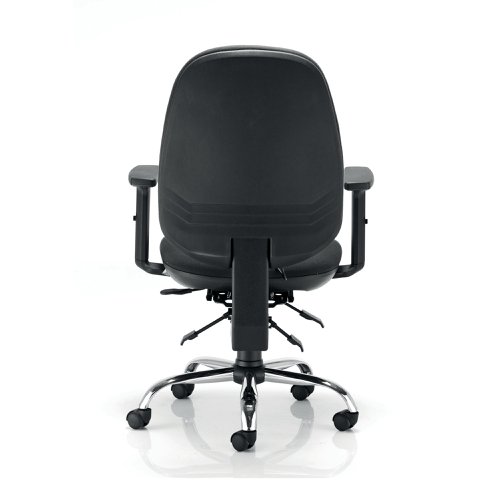 First Arista Aire High Back Ergonomic Operator Chair 675x580x1035-1230mm Black KF80331