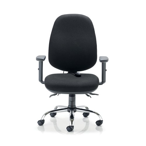 First Arista Aire High Back Ergonomic Operator Chair 675x580x1035-1230mm Black KF80331