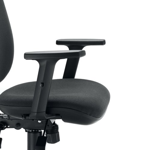 First Arista Aire High Back Ergonomic Operator Chair 675x580x1035-1230mm Black KF80331