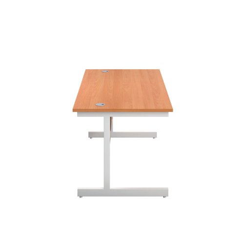 First Rectangular Cantilever Desk 1200x800x730mm Beech/White KF803348