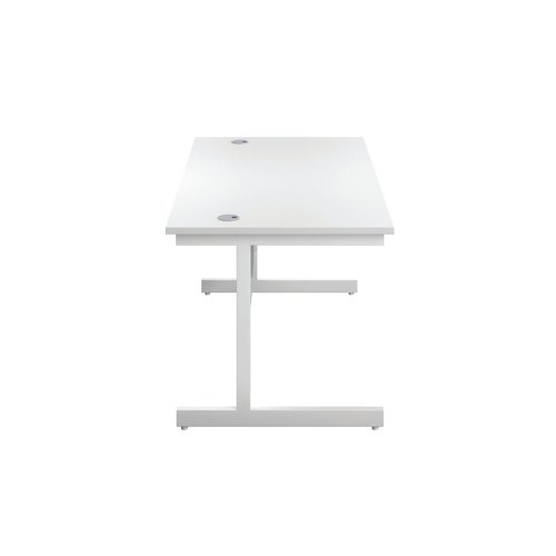 First Rectangular Cantilever Desk 1200x800x730mm White/White KF803362