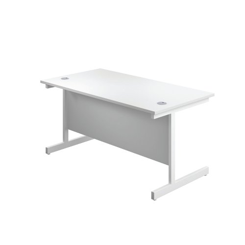 First Rectangular Cantilever Desk 1200x800x730mm White/White KF803362