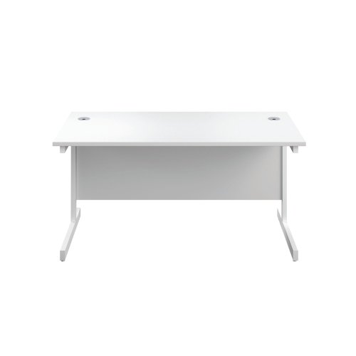 First Rectangular Cantilever Desk 1200x800x730mm White/White KF803362