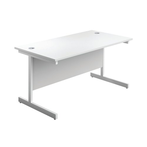 First Rectangular Cantilever Desk 1400x800x730mm White/White KF803423