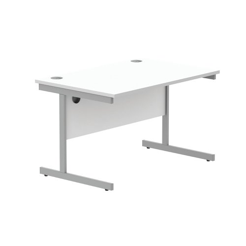 Astin Rectangular Single Upright Cantilever Desk 1200x800x730mm Arctic White/Arctic White KF803608