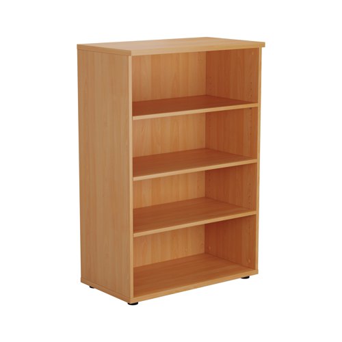 First 3 Shelf Wooden Bookcase 800x450x1200mm Beech KF803652 | VOW