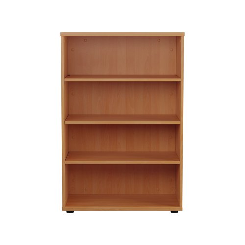 First 3 Shelf Wooden Bookcase 800x450x1200mm Beech KF803652