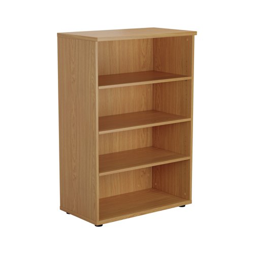 First 3 Shelf Wooden Bookcase 800x450x1200mm Nova Oak KF803669 | VOW