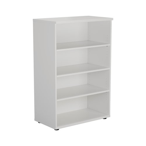 First 3 Shelf Wooden Bookcase 800x450x1200mm White KF803676 | VOW