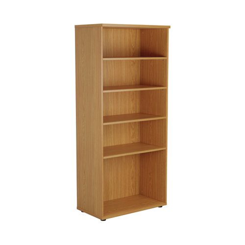 First 4 Shelf Wooden Bookcase 800x450x1800mm Nova Oak KF803720 | VOW