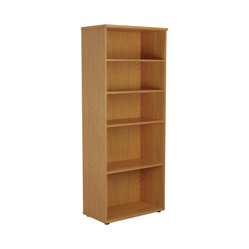 First 4 Shelf Wooden Bookcase 800x450x2000mm Nova Oak KF803751 | VOW