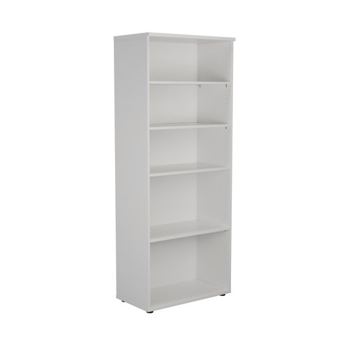 First 4 Shelf Wooden Bookcase 800x450x2000mm White KF803768 | VOW