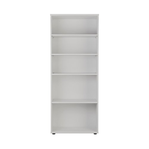 First 4 Shelf Wooden Bookcase 800x450x2000mm White KF803768 | VOW