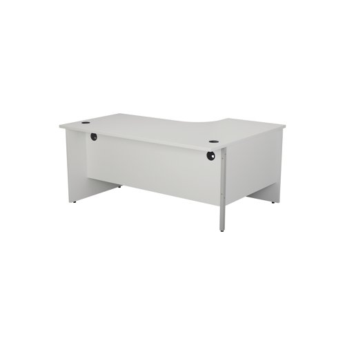 Jemini Radial Left Hand Panel End Desk 1800x1200x730mm White KF805151