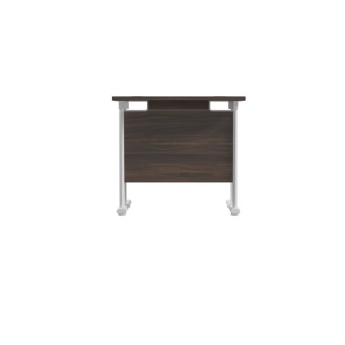 Jemini Rectangular Cantilever Desk 800x600x730mm Dark Walnut/White KF806196