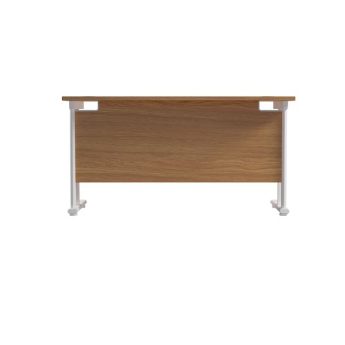 Jemini Rectangular Cantilever Desk 1200x600x730mm Nova Oak/White KF806288