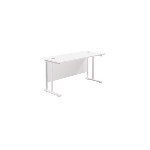 Jemini Rectangular Cantilever Desk 1200x600x730mm White/White KF806295