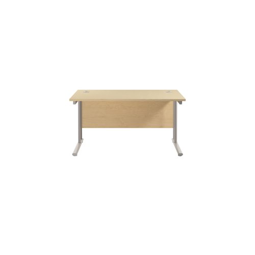 Jemini Rectangular Cantilever Desk 1200x800x730mm Maple/Silver KF806844