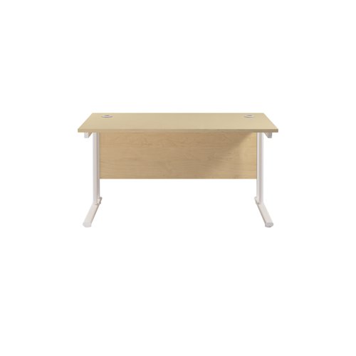 Jemini Rectangular Cantilever Desk 1200x800x730mm Maple/White KF806905