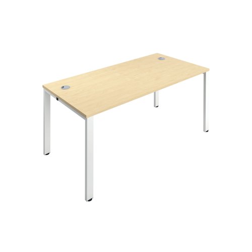 Jemini 1 Person Bench Desk 1200x800x730mm Maple/White KF808527