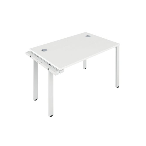 Jemini 1 Person Extension Bench Desk 1200x800x730mm White/White KF808572