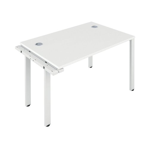 Jemini 1 Person Extension Bench Desk 1600x800x730mm White/White KF809296