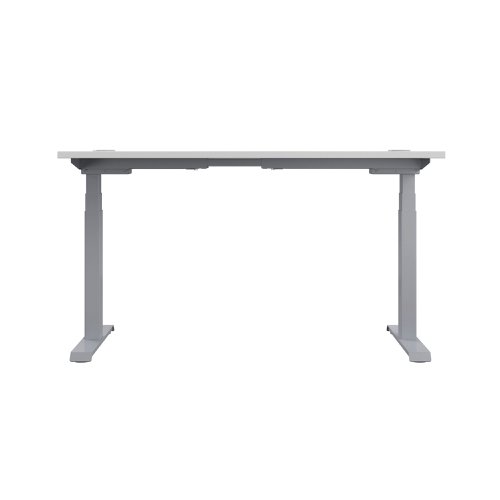 This Jemini Sit/Stand Desk features 3 stage height adjustability with a digital display and 4 pre-set buttons for an easy transition between sitting and standing. The 25mm thick desktop is mounted on sturdy cantilever legs and features dual cable management ports. This desk measures 1200x800x630-1290mm and comes with silver legs.