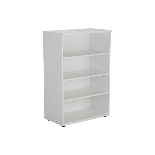 This Jemini Bookcase provides a convenient storage solution for organised office filing. Complete with three shelves, this bookcase is suitable for filing and storing lever arch and box files. The bookcase measures W800 x D450 x H1200mm and comes in a white finish to complement the Jemini furniture range.