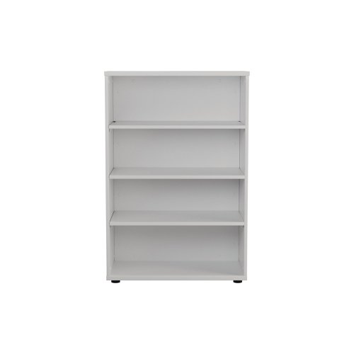 This Jemini Bookcase provides a convenient storage solution for organised office filing. Complete with three shelves, this bookcase is suitable for filing and storing lever arch and box files. The bookcase measures W800 x D450 x H1200mm and comes in a white finish to complement the Jemini furniture range.