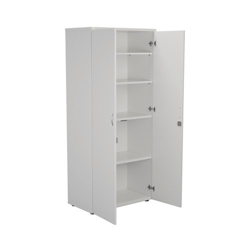 Jemini Wooden Cupboard 800x450x1800mm White KF810612