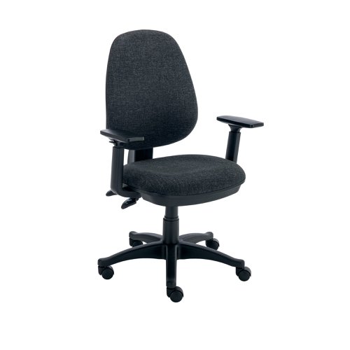 Astin Nesta Operator Chair with Adjustable Arms 590x900x1050mm Charcoal KF810777