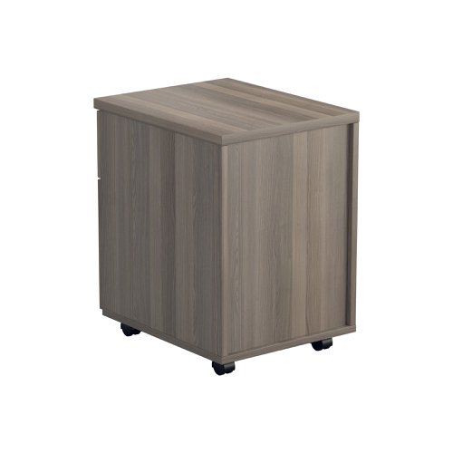 Jemini 2 Drawer Mobile Pedestal 404x500x595mm Grey Oak KF81079