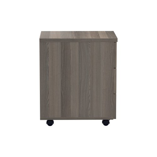 Jemini 3 Drawer Mobile Pedestal 404x500x595mm Grey Oak KF81080