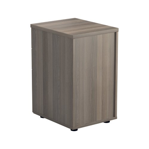 Jemini 3 Drawer Under Desk Pedestal 404x500x690mm Grey Oak KF81081